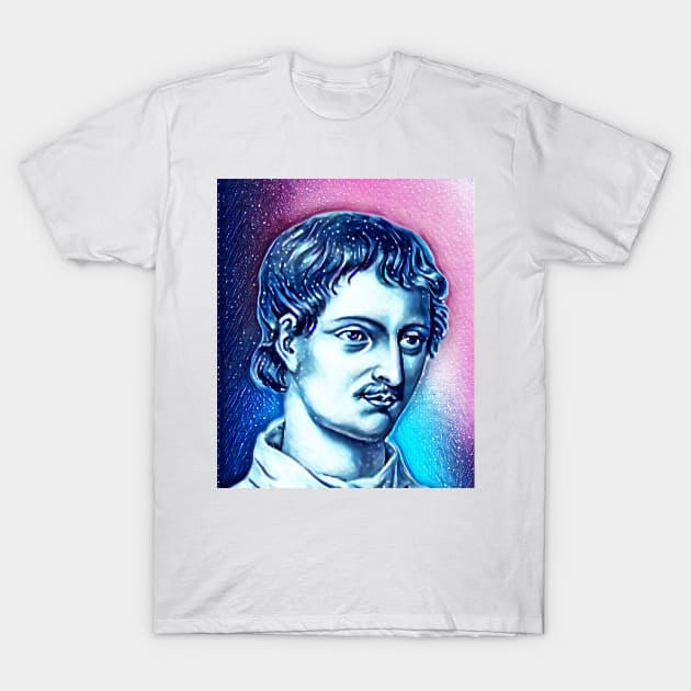 Giordano Bruno Snowy Portrait | Giordano Bruno Artwork 13 T-Shirt by JustLit
